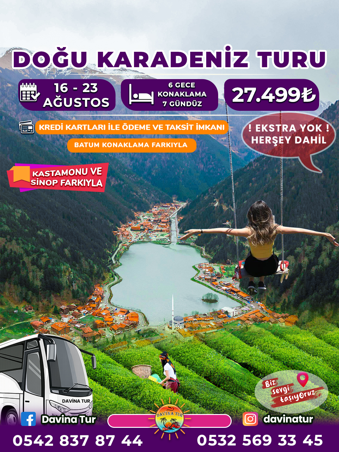 DOĞU KARADENİZ TURU - 6 GECE KONAKLAMA FARKIYLA